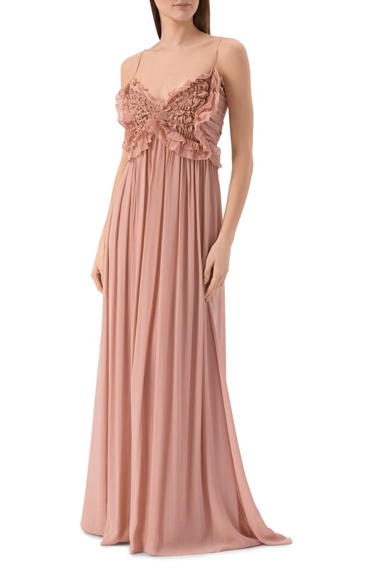 Платье из вискозы Blumarine 4A457A Розовый  4A457A Фото 5