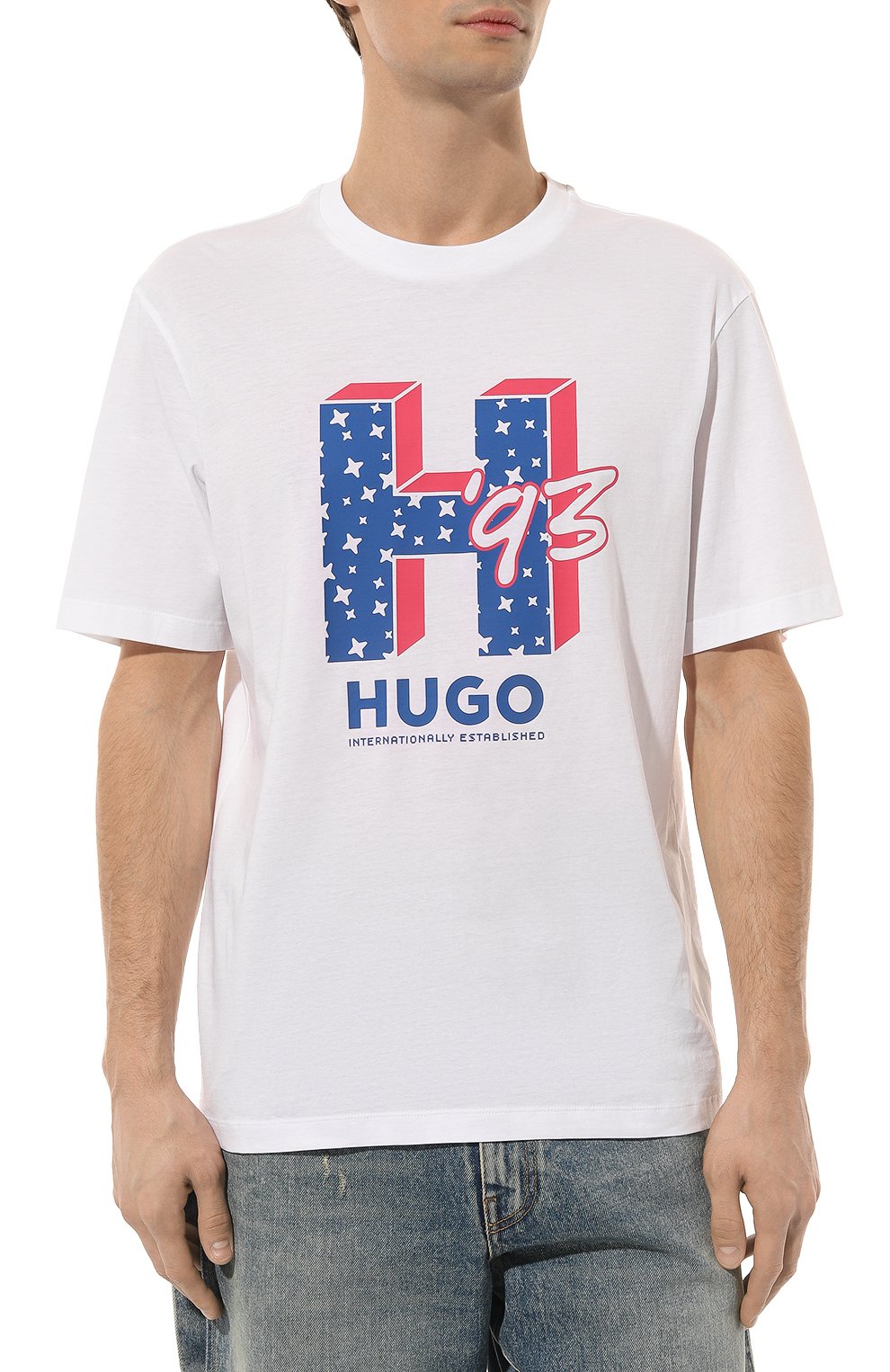 Хлопковая футболка HUGO, арт. 50513411, фото 3