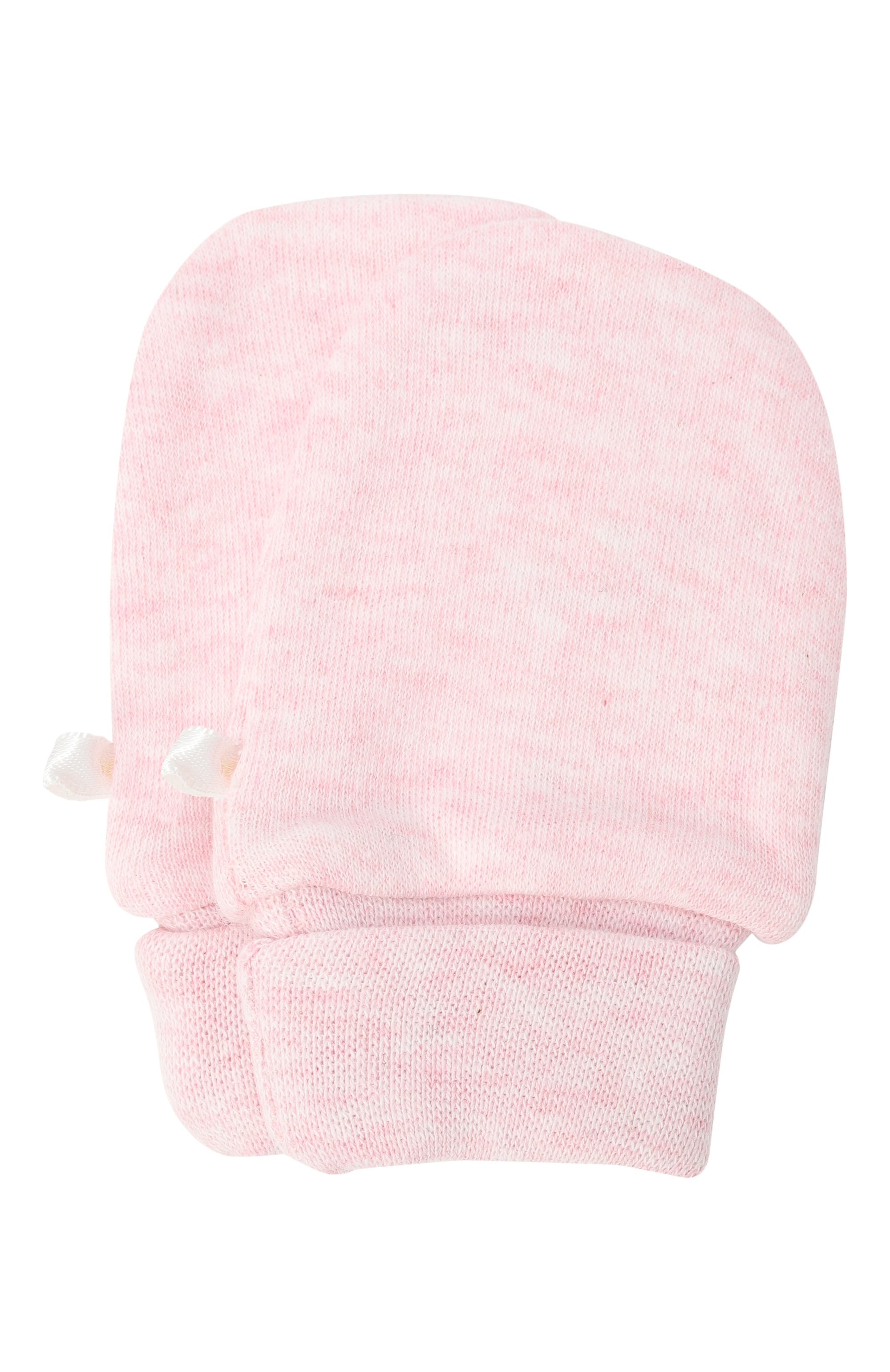 Хлопковые митенки BABYBU светло-розового цвета по цене 1420 руб., арт. BI-E1006ES, фото 1 Хлопковые митенки BABYBU, арт. BI-E1006ES, фото 1