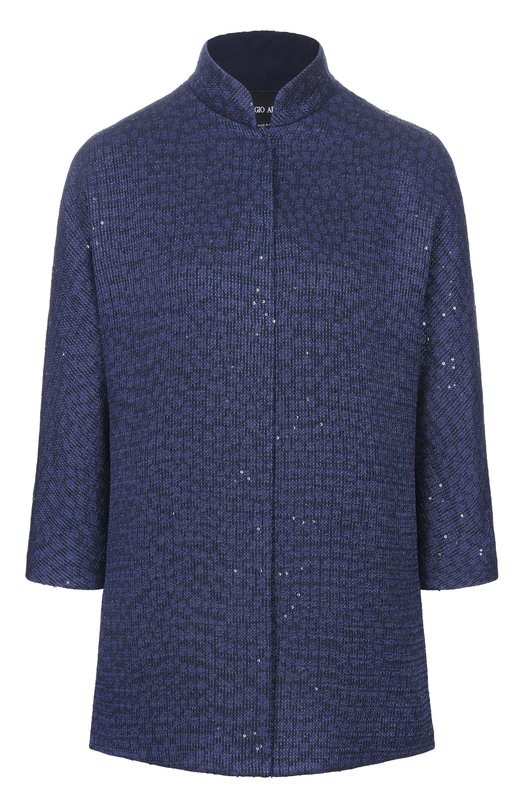Жакет с отделкой пайетками Giorgio Armani GW002950/TE20159 Синий GW002950/TE20159