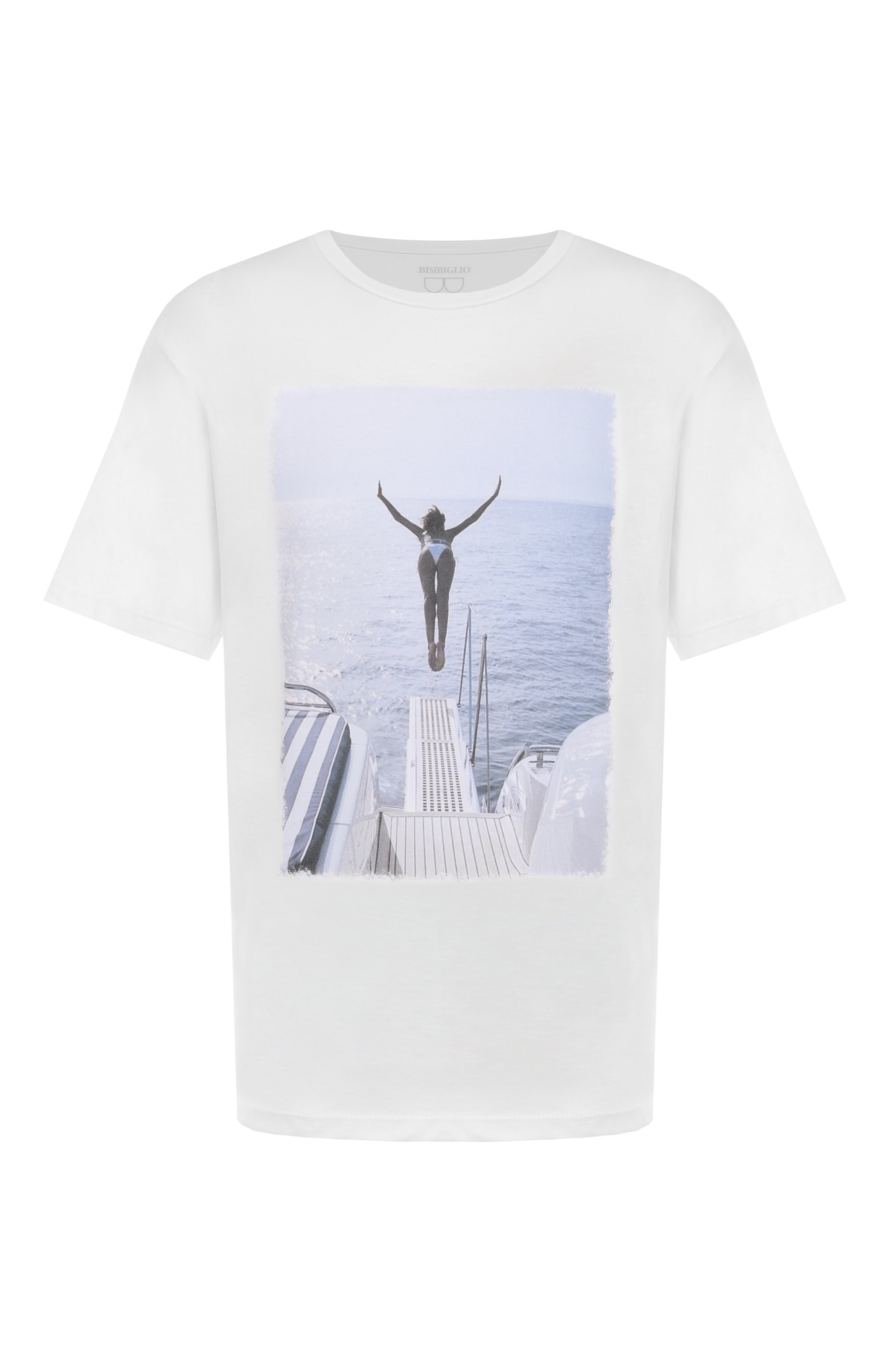 Хлопковая футболка BISIBIGLIO, арт. GIRL B0AT DIP, фото 1