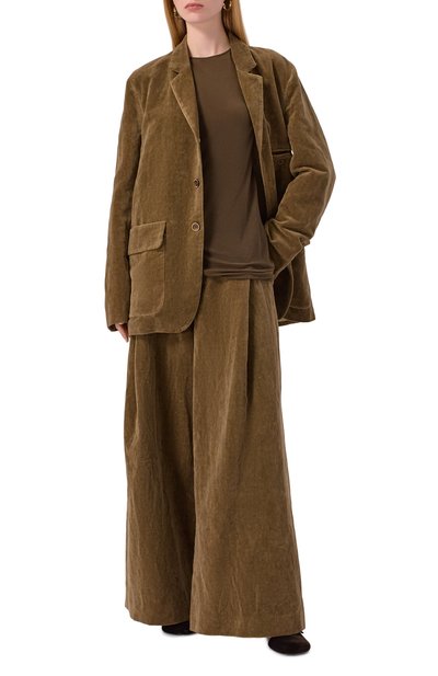 Бархатный жакет UMA WANG светло-коричневого цвета по цене 199500 руб., арт. UM6513, фото 2 Бархатный жакет UMA WANG, арт. UM6513, фото 2