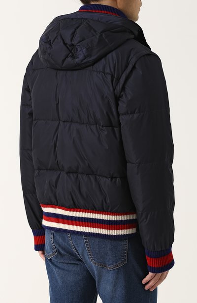 Стеганый пуховик на молнии с капюшоном GUCCI, арт. 468304/Z731B, фото 4