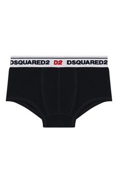 Детские комплект из �двух хлопковых трусов DSQUARED2 разноцветного цвета, арт. DQ035S-D00SX | Фото 3 (Рукава: Короткие; Материал сплава: Проставлено, Проверено; Материал внешний: Хлопок; Статус проверки: Проверено, Проверена категория; Драгоценные камни: Проставлено)