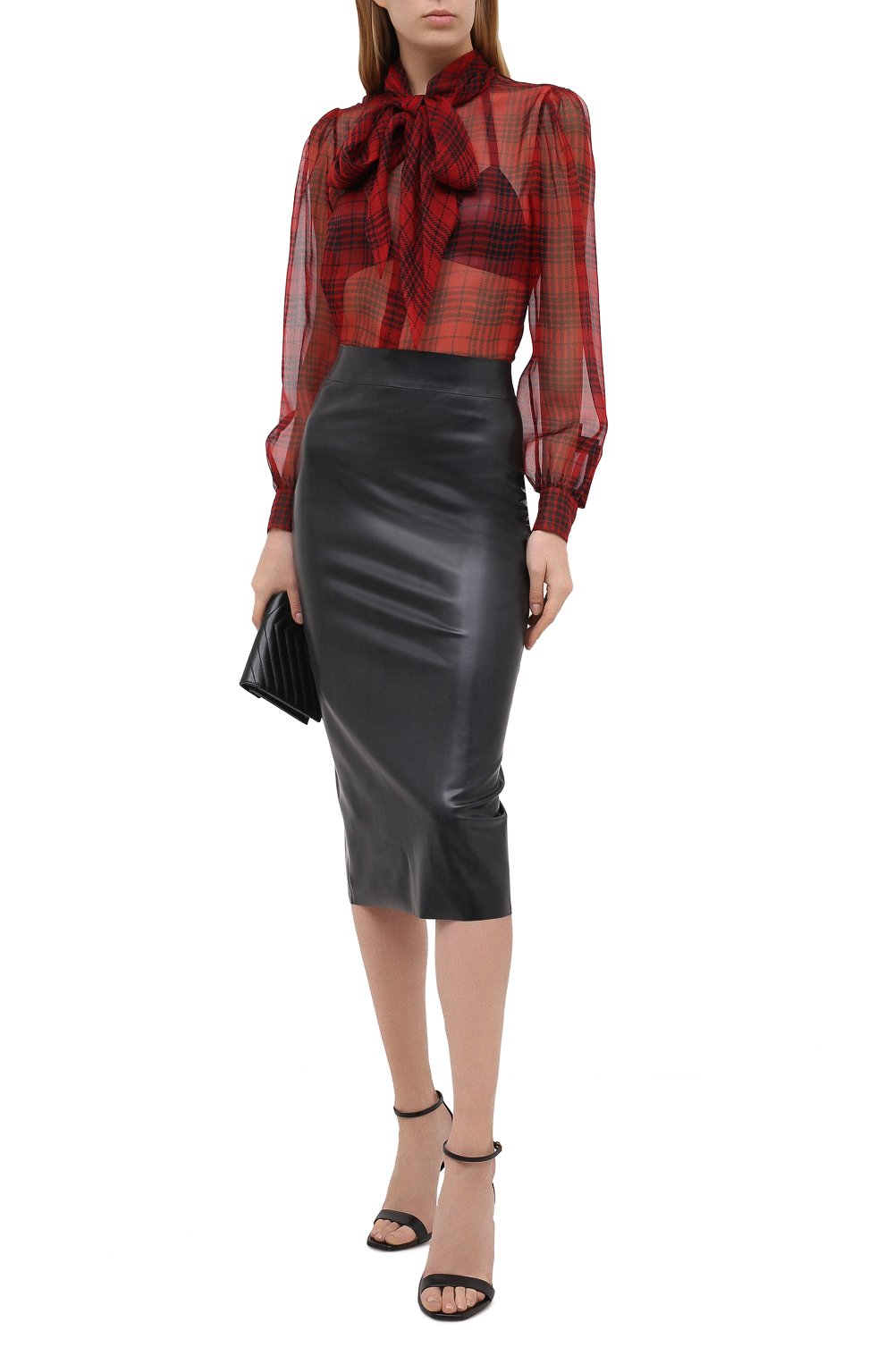 Шелковая блузка SAINT LAURENT, арт. 641585/Y8B86, фото 2