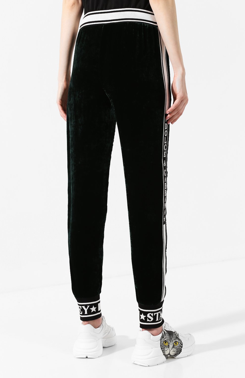 Бархатные джоггеры DOLCE & GABBANA, арт. FTA1DT/FUVJK, фото 4