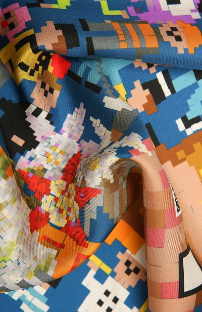 Шелковый платок pixel RADICAL CHIC разноцветного цвета по цене 13520 руб., арт. 570072.07.02, фото 2 Шелковый платок pixel RADICAL CHIC, арт. 570072.07.02, фото 2