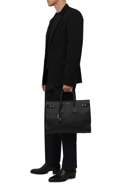 Кожаная сумка-тоут sac de jour SAINT LAURENT, арт. 631526/DTI0E, фото 2