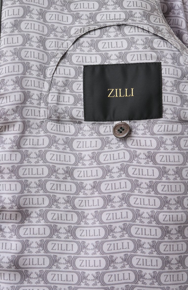 Мужской кожаный бомбер ZILLI темно-зеленого цвета, арт. A0RYH1M1005VTSU00 | Фото 7 (Материал подклада: Шелк; Рукава: Длинные; Материал внешний: Натуральная кожа; Длина (верхняя одежда): Короткие; Мужское Кросс-КТ: Кожа и замша; Кросс-КТ: бомбер, Легкие; Принт: Без принта; Стили: Кэжуэл; Автоматизация ТО: Проставлено; Автоматизация состава: Проставлено; Детали: Без декора)