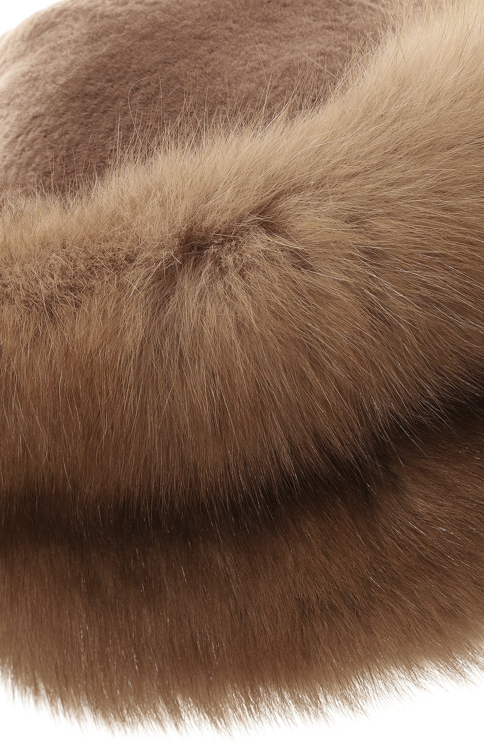 Меховая шапка из норки и соболя VICTORIA KUSENKOVA светло-коричневого цвета по цене 336600 руб., арт. 061913694455, фото 4 Меховая шапка из норки и соболя VICTORIA KUSENKOVA, арт. 061913694455, фото 4