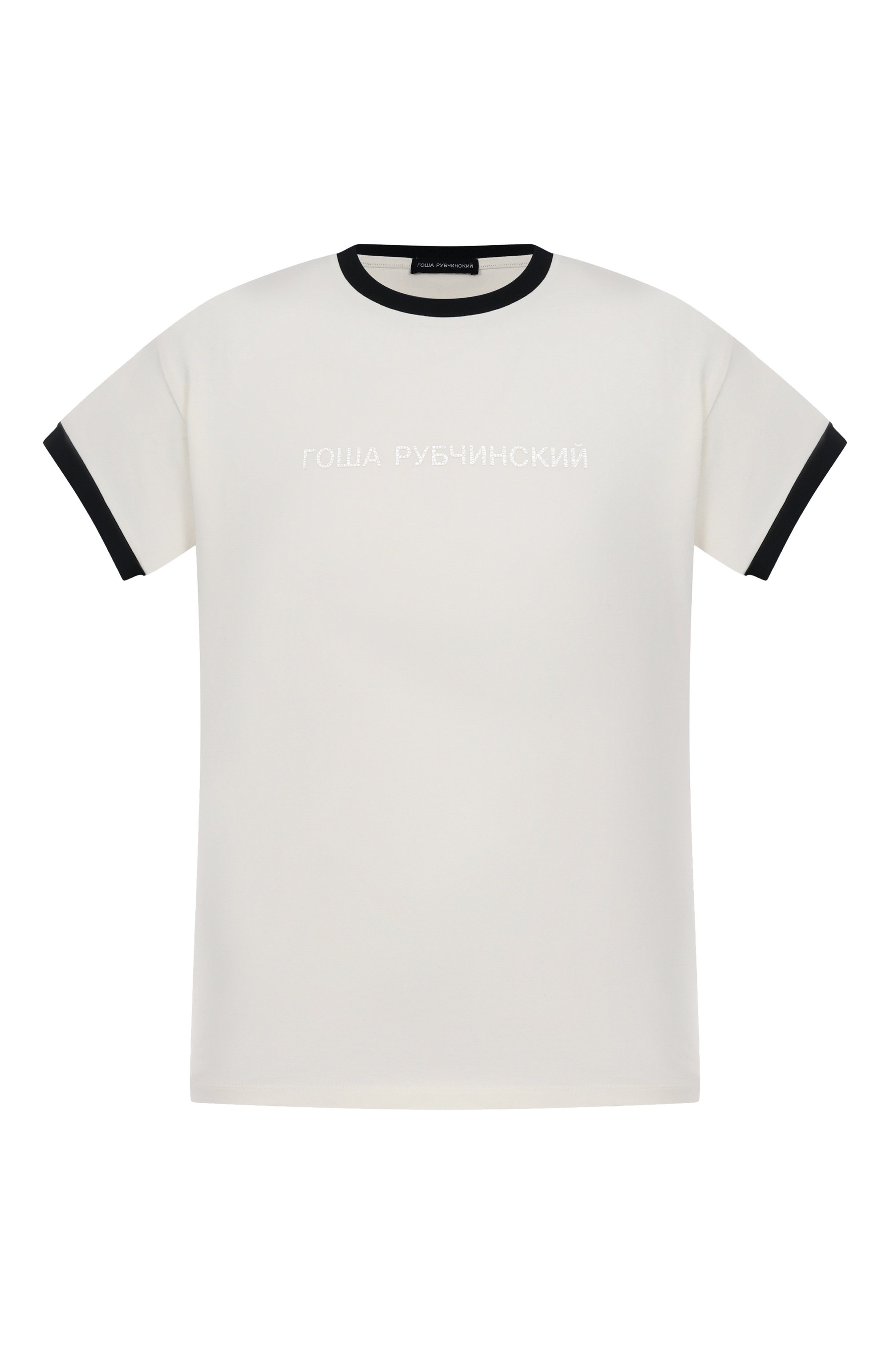 Хлопковая футболка ГОША РУБЧИНСКИЙ, арт. TSH_0702_IVORY, фото 1