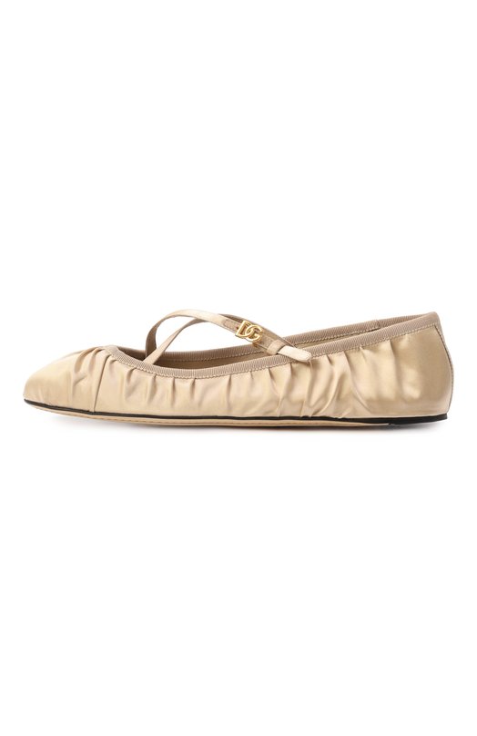 Текстильные балетки Vally Dolce & Gabbana CB0258/AD160 Бежевый  CB0258/AD160 Фото 4