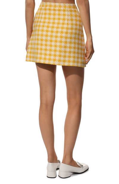 Юбка из шерсти и хлопка MIU MIU, арт. MG1739-GRV-F0010, фото 4