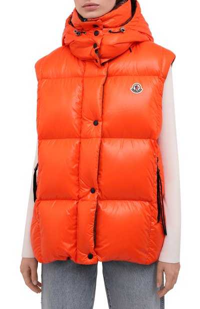 Пуховый жилет luzule MONCLER оранжевого цвета по цене 137500 руб., арт. G2-093-1A000-99-68950, фото 3 Пуховый жилет luzule MONCLER, арт. G2-093-1A000-99-68950, фото 3