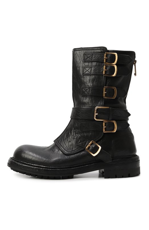 Кожаные сапоги Dolce & Gabbana A70163/AW352 Чёрный  A70163/AW352 Фото 4