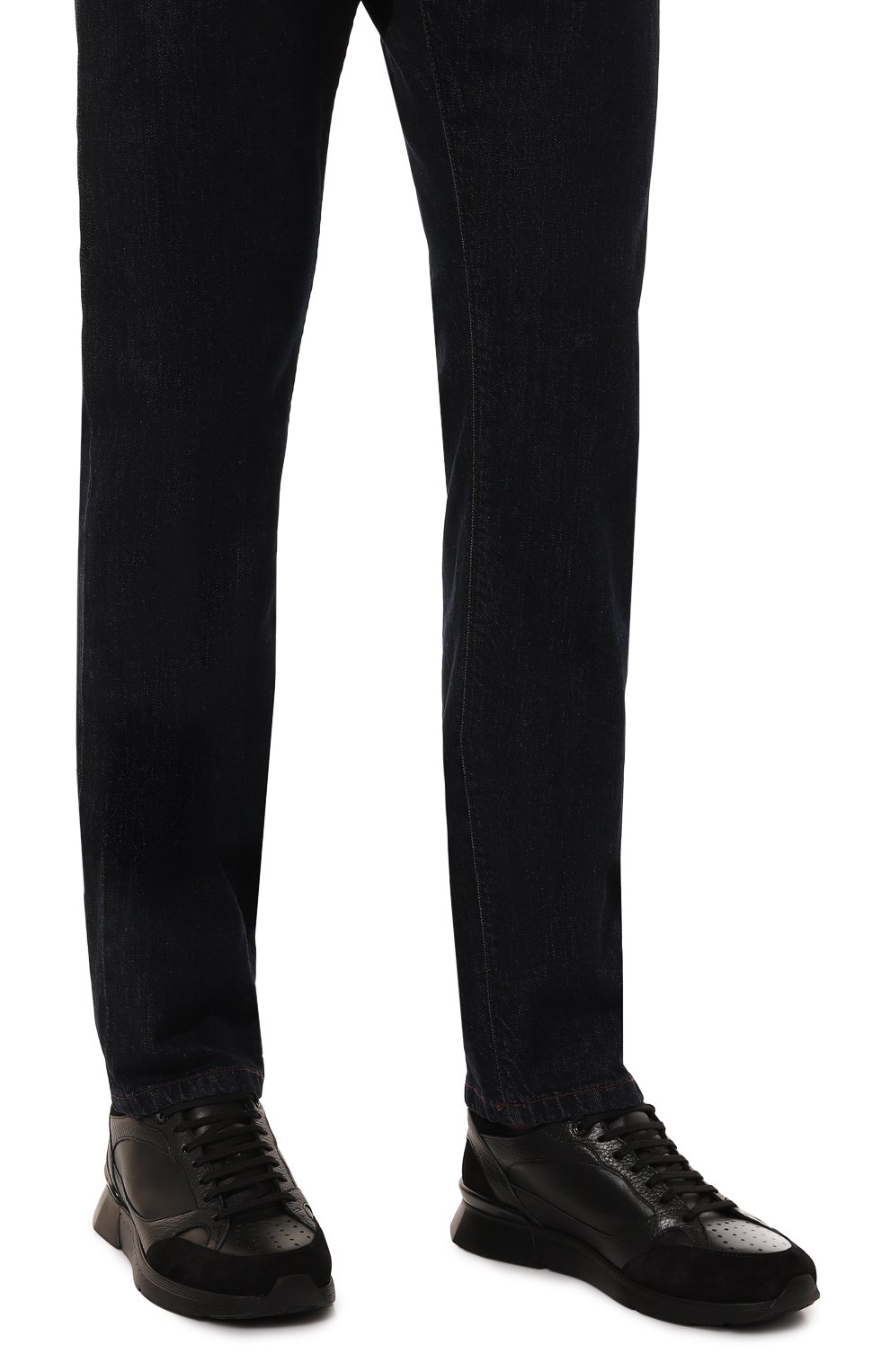 Кожаные кроссовки STEFANO RICCI черного цвета по цене 105000 руб., арт. UV098G6543/SDPVDW, фото 3 Кожаные кроссовки STEFANO RICCI, арт. UV098G6543/SDPVDW, фото 3