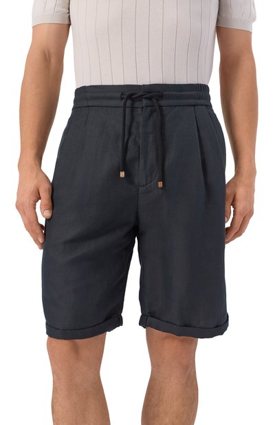 Шорты изо льна и хлопка BRUNELLO CUCINELLI, арт. MH255U0020, фото 3