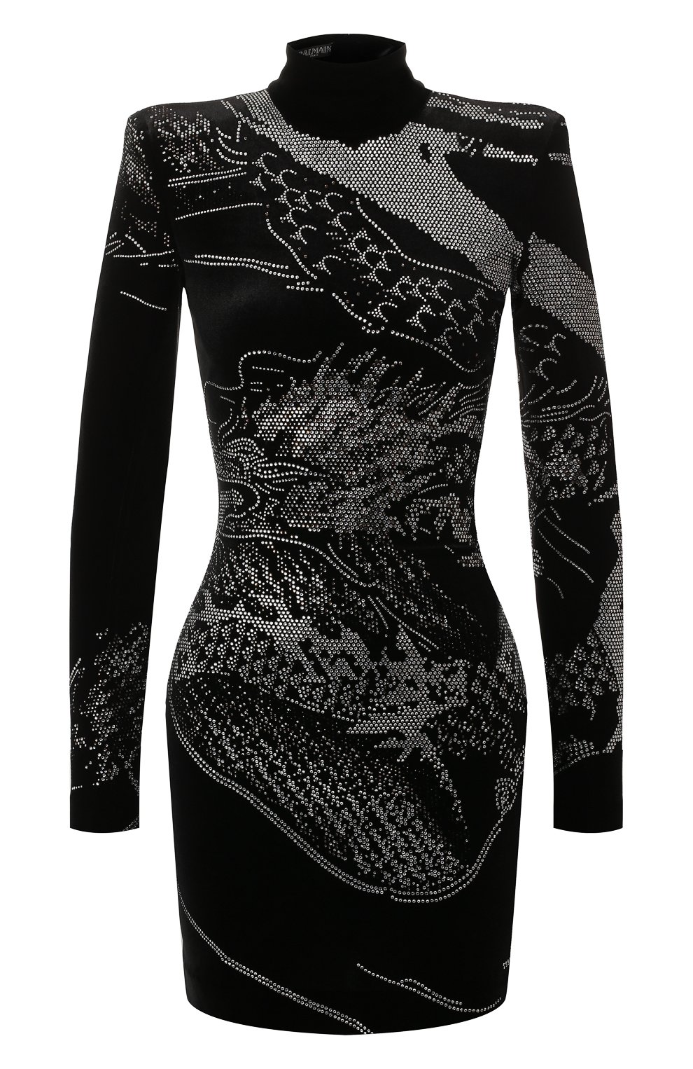 Платье BALMAIN черно-белого цвета по цене 238500 руб., арт. SF16665/X243, фото 1 Платье BALMAIN, арт. SF16665/X243, фото 1