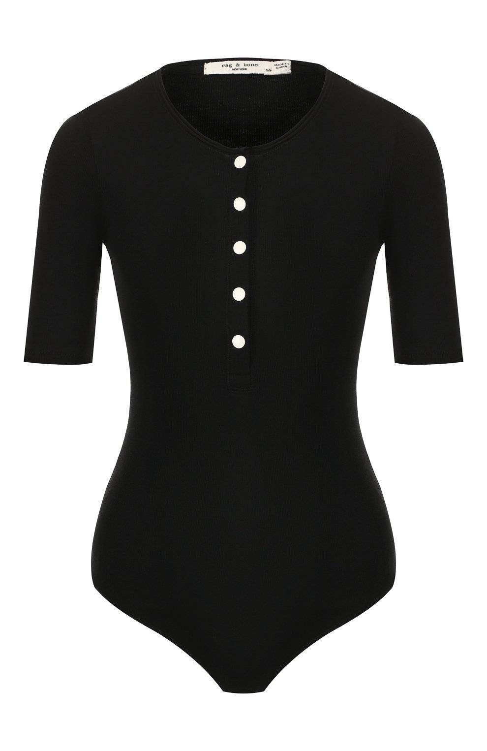 Боди RAG AND BONE черного цвета по цене 9890 руб., арт. W294C21JR, фото 1 Боди RAG AND BONE, арт. W294C21JR, фото 1