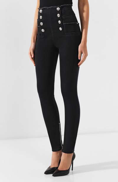 Джинсы с завышенной талией BALMAIN, арт. RF15307/D027, фото 3