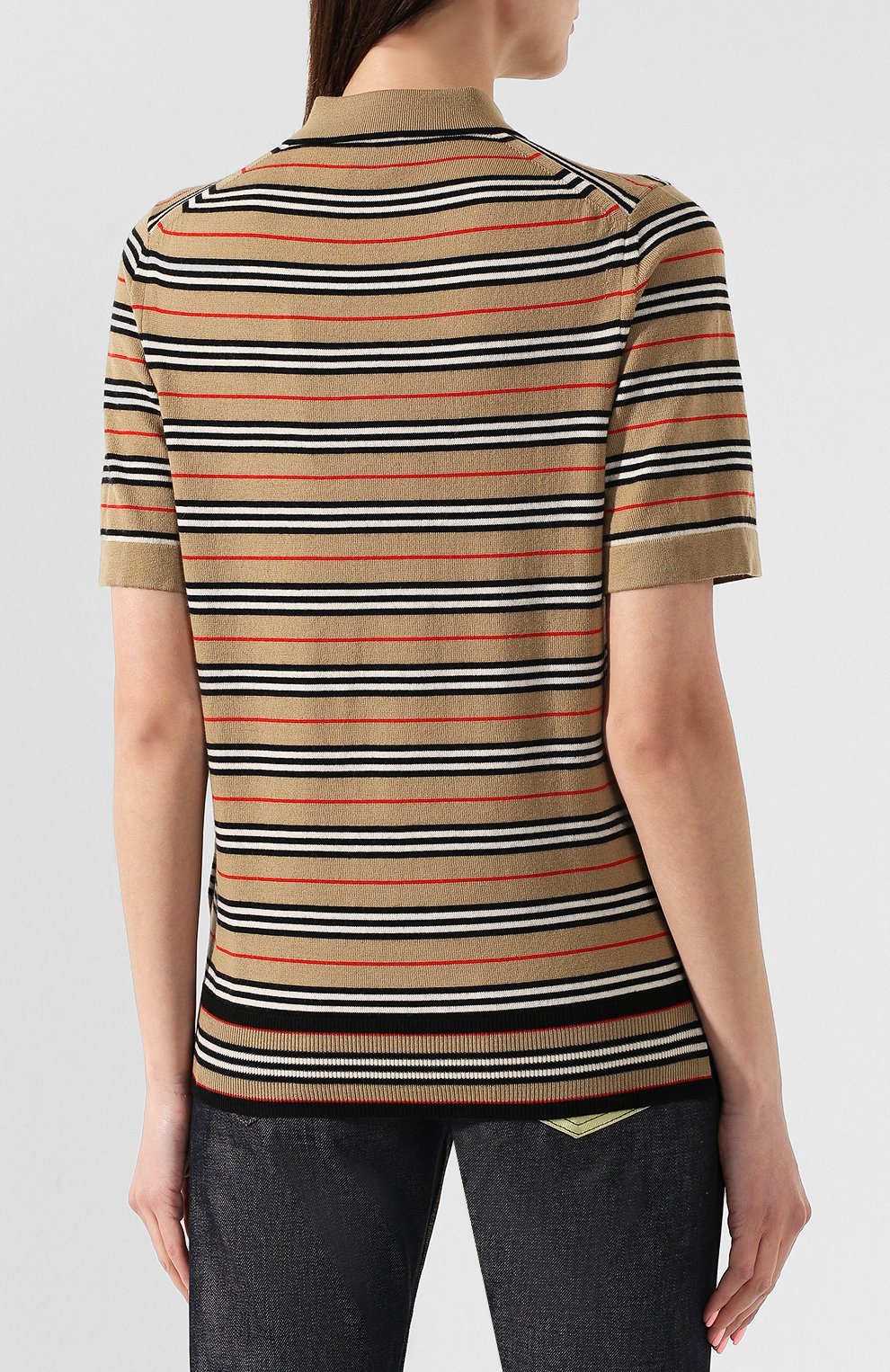 Шерстяное поло BURBERRY бежевого цвета по цене 64100 руб., арт. 8008936, фото 4 Шерстяное поло BURBERRY, арт. 8008936, фото 4