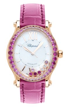 Женские часы CHOPARD бесцветного цвета, арт. 275362-5003 | Фото 1 (Механ�изм: Автомат; Материал корпуса: Розовое золото; Цвет циферблата: Перламутровый; Региональные ограничения белый список (Axapta Mercury): Не проставлено; Нос: Не проставлено)