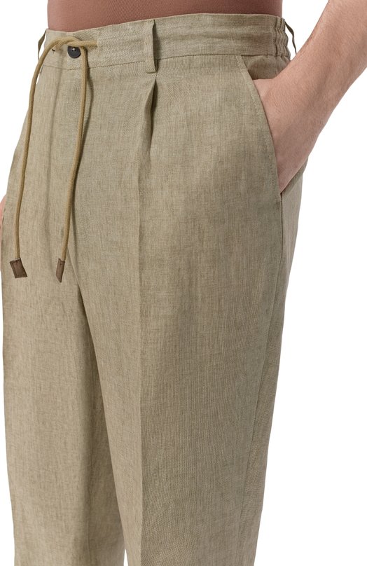 Льняные брюки Gran Sasso 76114/57817 Хаки  76114/57817 Фото 5