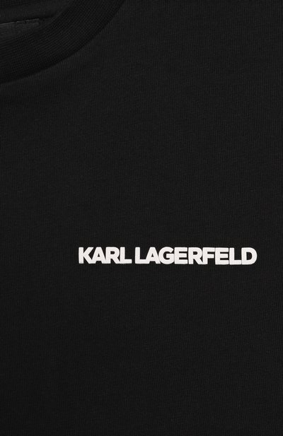 Хлопковая футболка KARL LAGERFELD KIDS, арт. Z30440, фото 3