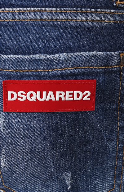 Укороченные джинсы DSQUARED2 синего цвета по цене 30900 руб., арт. S72LB0238/S30342, фото 5 Укороченные джинсы DSQUARED2, арт. S72LB0238/S30342, фото 5