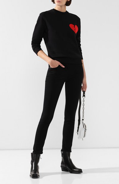 Хлопковый свитшот MSGM черного цвета по цене 12100 руб., арт. 2742MDM274 195799, фото 2 Хлопковый свитшот MSGM, арт. 2742MDM274 195799, фото 2