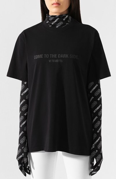 Хлопковая футболка star wars x vetements VETEMENTS черного цвета по цене 23500 руб., арт. USW21TS002 1600/W, фото 3 Хлопковая футболка star wars x vetements VETEMENTS, арт. USW21TS002 1600/W, фото 3