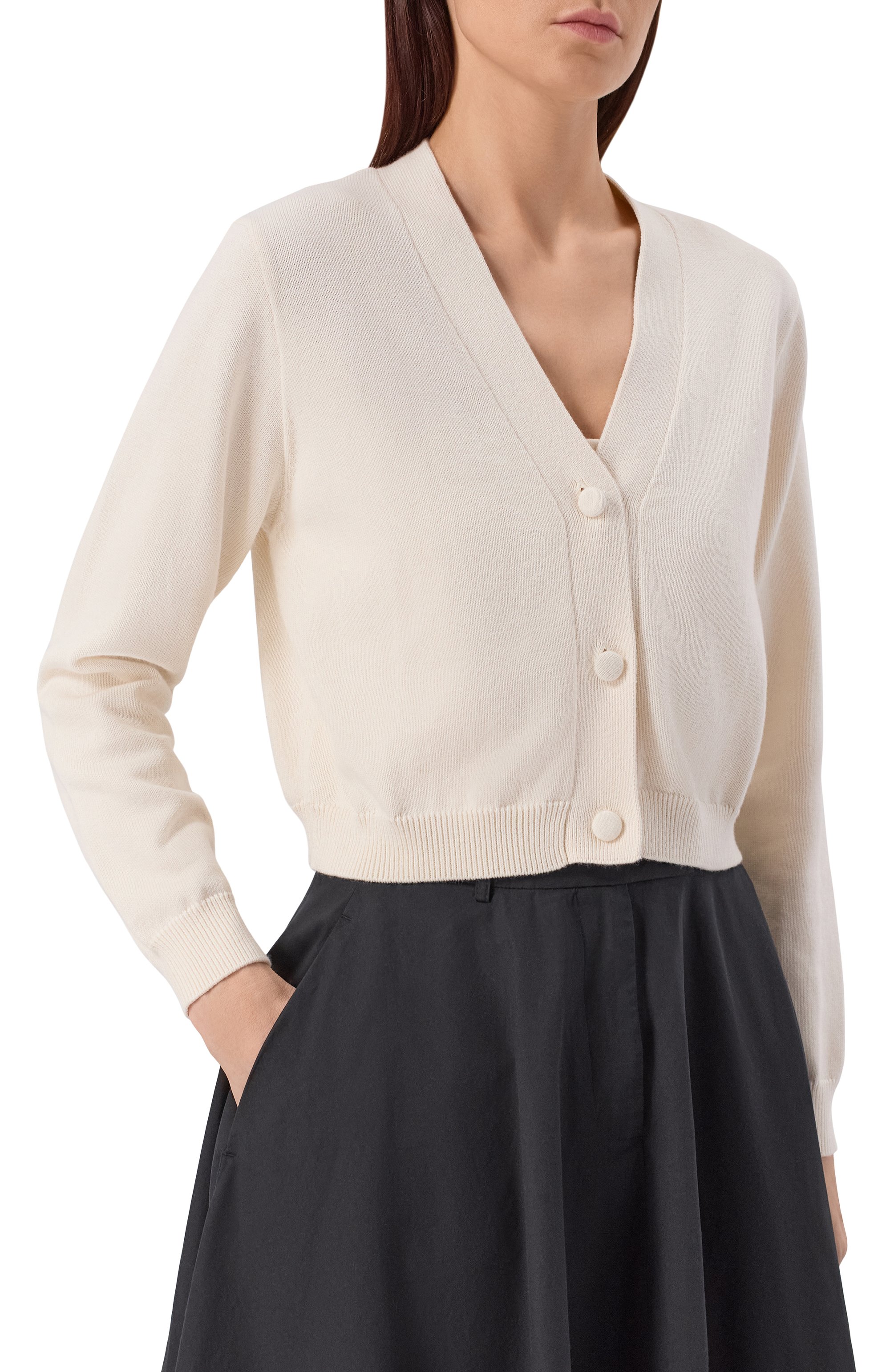 Кардиган из хлопка и кашемира OFFICINE GENERALE, арт. S26WKNT311, фото 3