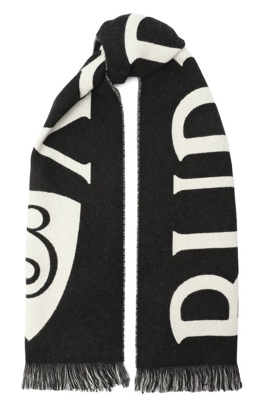 Шерстяной шарф Burberry 8109563 Чёрный 8109563
