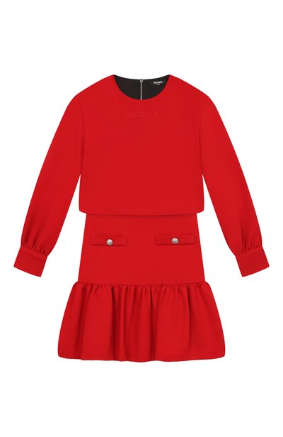 Платье из вискозы BALMAIN, арт. BZ1C20