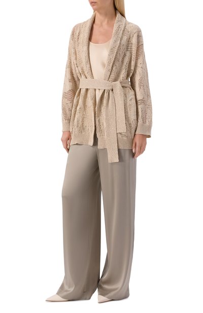 Женские атласные брюки BRUNELLO CUCINELLI, арт. M0C59P8942