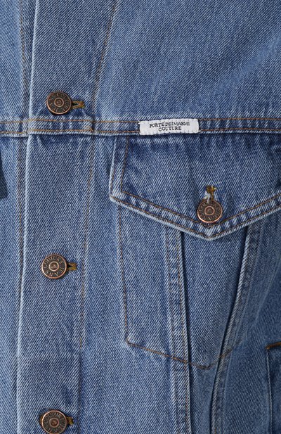 Джинсовая куртка FORTE DEI MARMI COUTURE синего цвета по цене 57250 руб., арт. 20SF5354-02, фото 5 Джинсовая куртка FORTE DEI MARMI COUTURE, арт. 20SF5354-02, фото 5