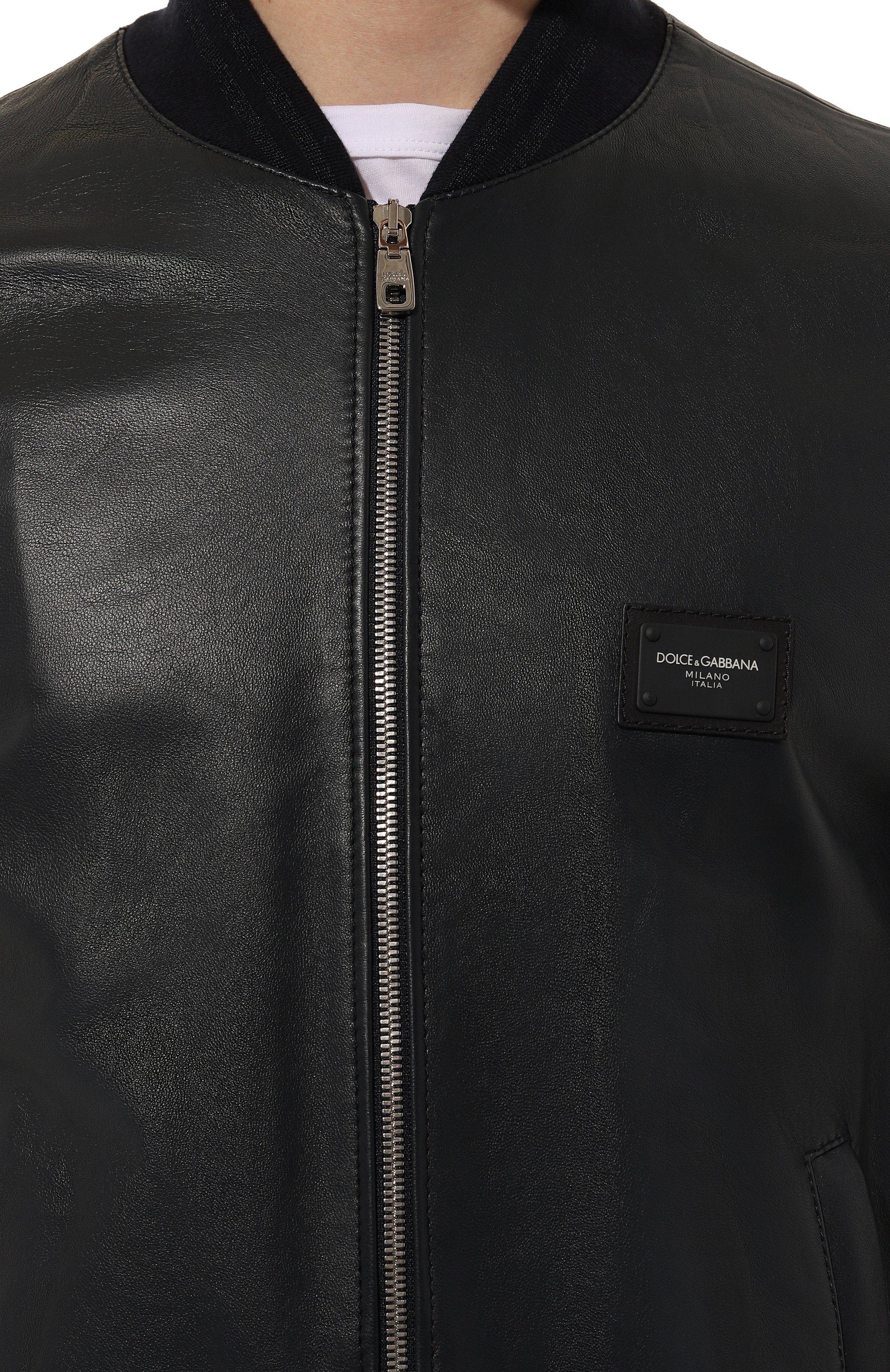 Кожаный бомбер DOLCE & GABBANA, арт. G9PB9L/FUL89, фото 5