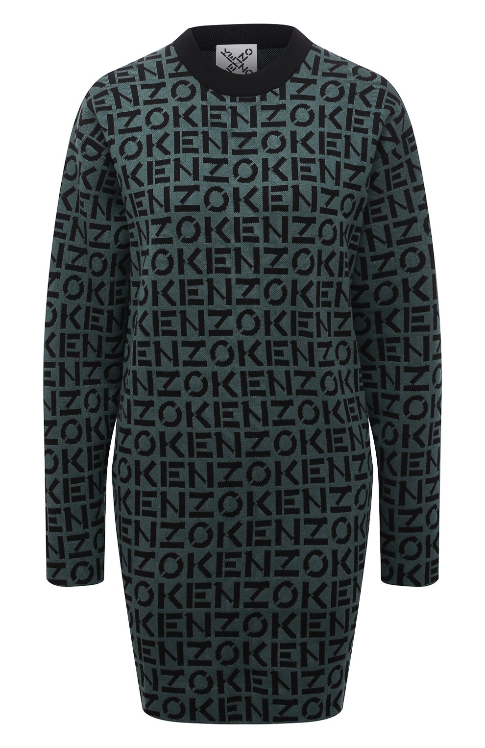 Платье KENZO хаки цвета по цене 35750 руб., арт. FB62R06363SC, фото 1 Платье KENZO, арт. FB62R06363SC, фото 1