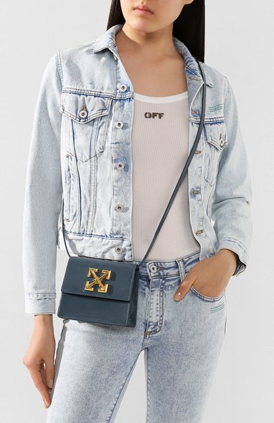 Поясная сумка 0.7 jitney OFF-WHITE зеленого цвета по цене 83500 руб., арт. 0WNA093T20LEA0025576, фото 5 Поясная сумка 0.7 jitney OFF-WHITE, арт. 0WNA093T20LEA0025576, фото 5