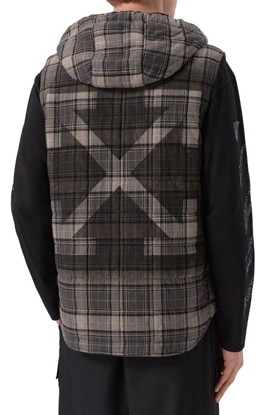 Хлопковый жилет Off-White 0MGA22BF25FAB001 Серый  0MGA22BF25FAB001 Фото 4