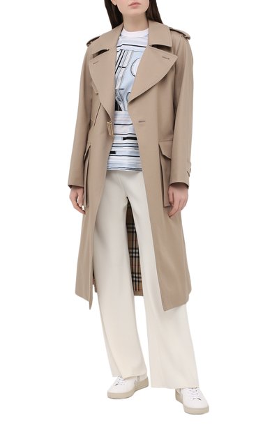 Футболка из хлопка вискозы GIORGIO ARMANI голубого цвета по цене 53650 руб., арт. 3KAM54/AJCIZ, фото 2 Футболка из хлопка вискозы GIORGIO ARMANI, арт. 3KAM54/AJCIZ, фото 2