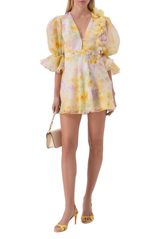 Кожаные босоножки Santoni WHIG72010HA2NWLW Жёлтый  WHIG72010HA2NWLW Фото 3