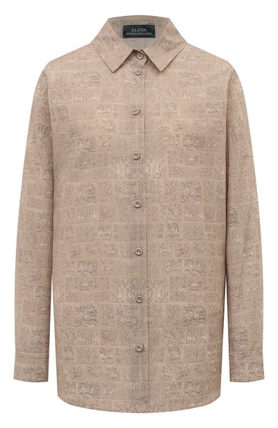 Женская рубашка из хлопка и шелка AKHMADULLINA, арт. 1225.2BL829/C102