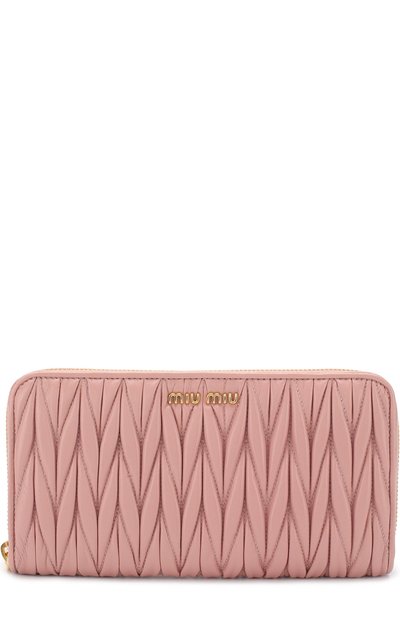 Кожаный кошелек на молнии MIU MIU,  арт. 5ML506-N88-F0615, фото 1
