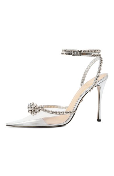 Комбинированные туфли double bow 110 MACH & MACH, арт. R25-S0850-110-X03-B32, фото 4