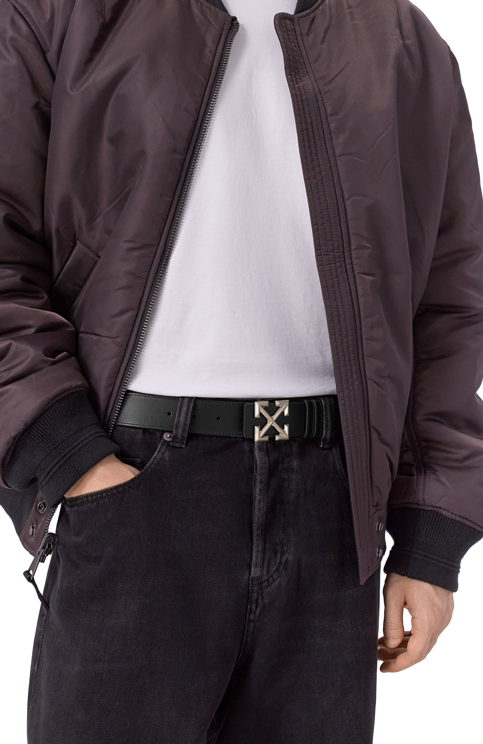 Кожаный ремень OFF-WHITE, арт. 0MRB14GC99LEA001, фото 2