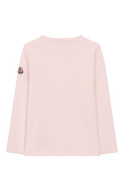 Хлопковый лонгслив MONCLER розового цвета по цене 13200 руб., арт. F1-951-8D701-10-8790A, фото 2 Хлопковый лонгслив MONCLER, арт. F1-951-8D701-10-8790A, фото 2