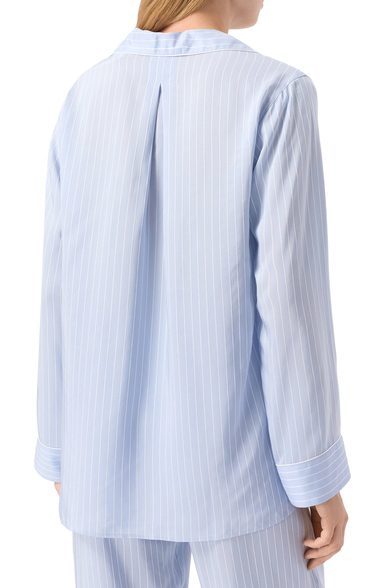 Женская пижама из вискозы и шелка ZIMMERLI голубого цвета, арт. 5149-11004 | Фото 4 (Материал внешний: Вискоза; Нос: Не проставлено)