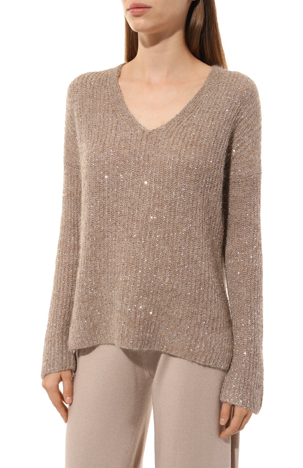 Пуловер D.EXTERIOR бежевого цвета по цене 39250 руб., арт. 59335, фото 3 Пуловер D.EXTERIOR, арт. 59335, фото 3