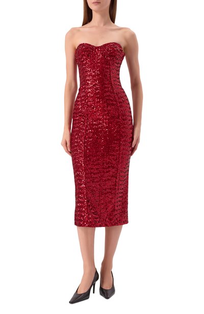 Платье с отделкой пайетками DOLCE & GABBANA, арт. F6DLBT/FLM7Q, фото 3